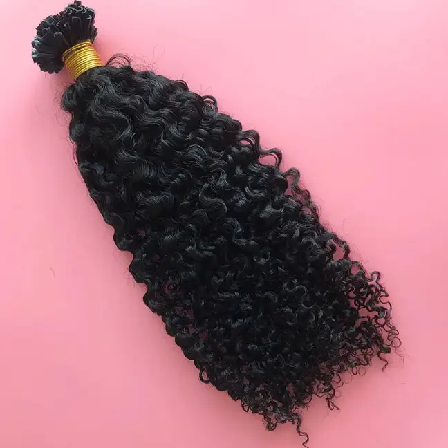 Curly U Nail Tip In Hair Extensions