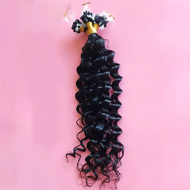 Deep Curly Micro Loop Human Hair Extensions