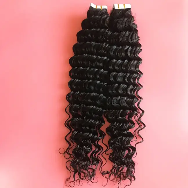 Deep Curly Tape in Hair Extensions