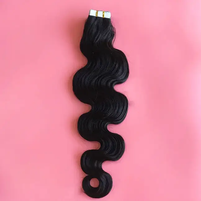 Natural Color Tape in Hair Extensions Skin Weft