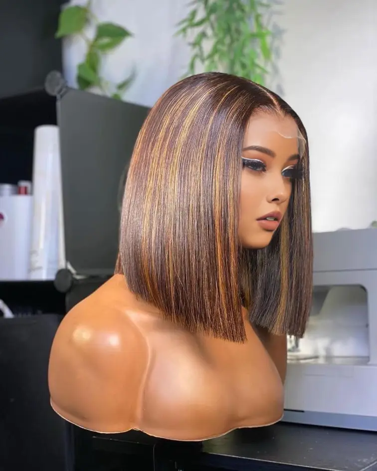 Highlight Hair Short Bob Ombre Human Hair