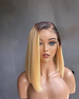 Ombre Blonde Bob Lace Front Human Hair