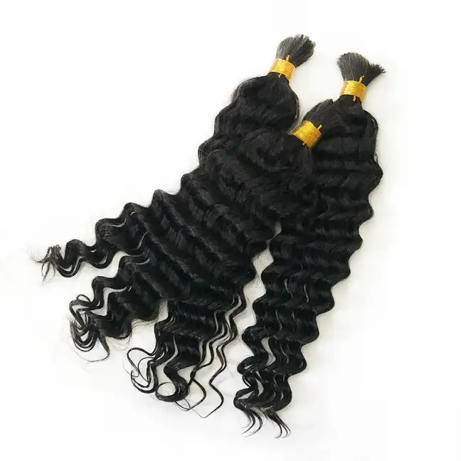 Deep Wave Human Hair Bulk For Braiding