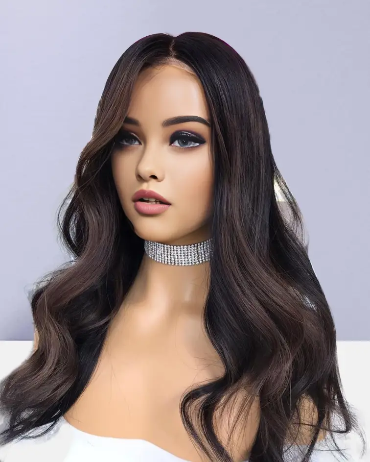 Highlight Brown Wave Lace Front Wigs