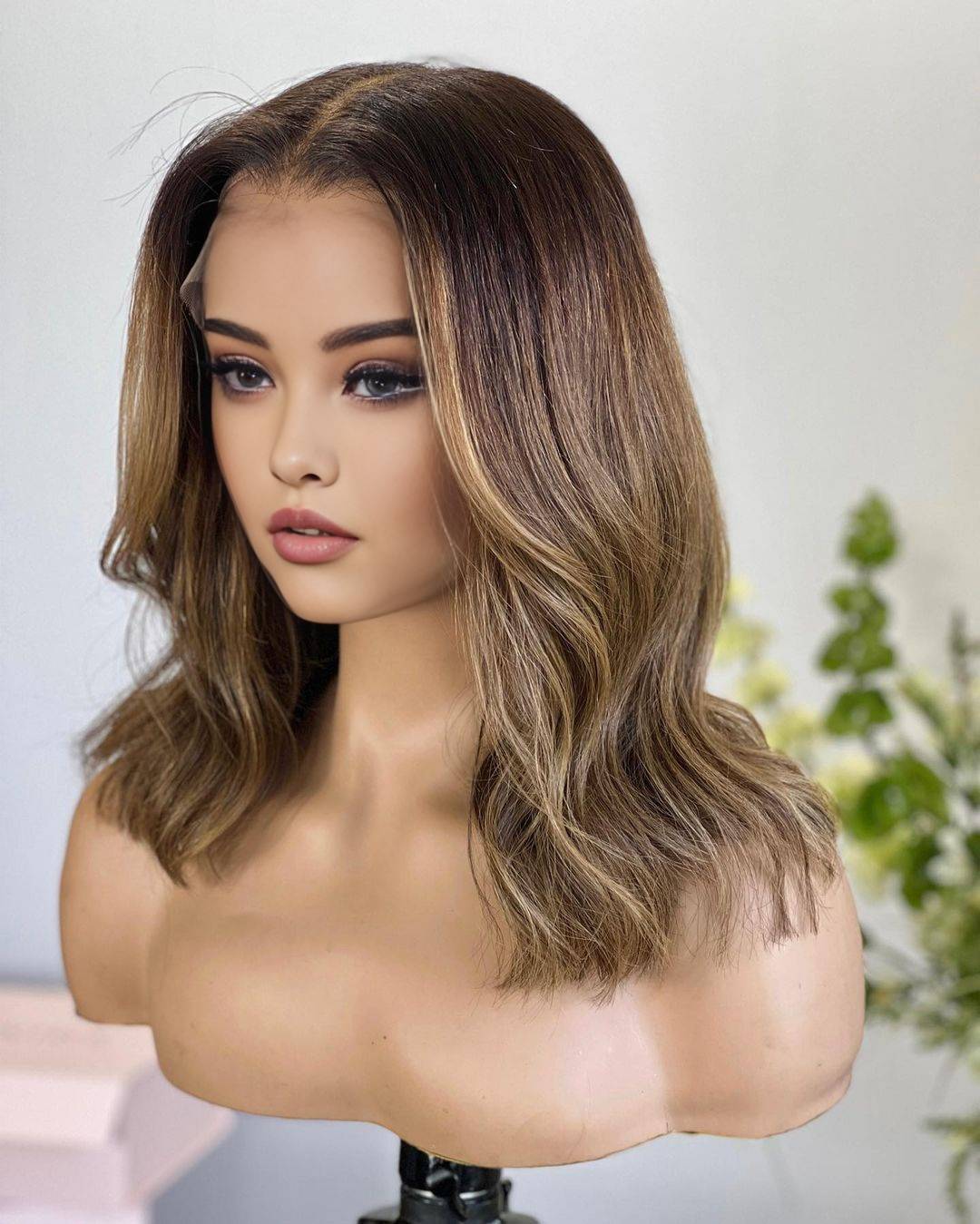 Ombre Blonde Brown Wave Lace Front Wigs