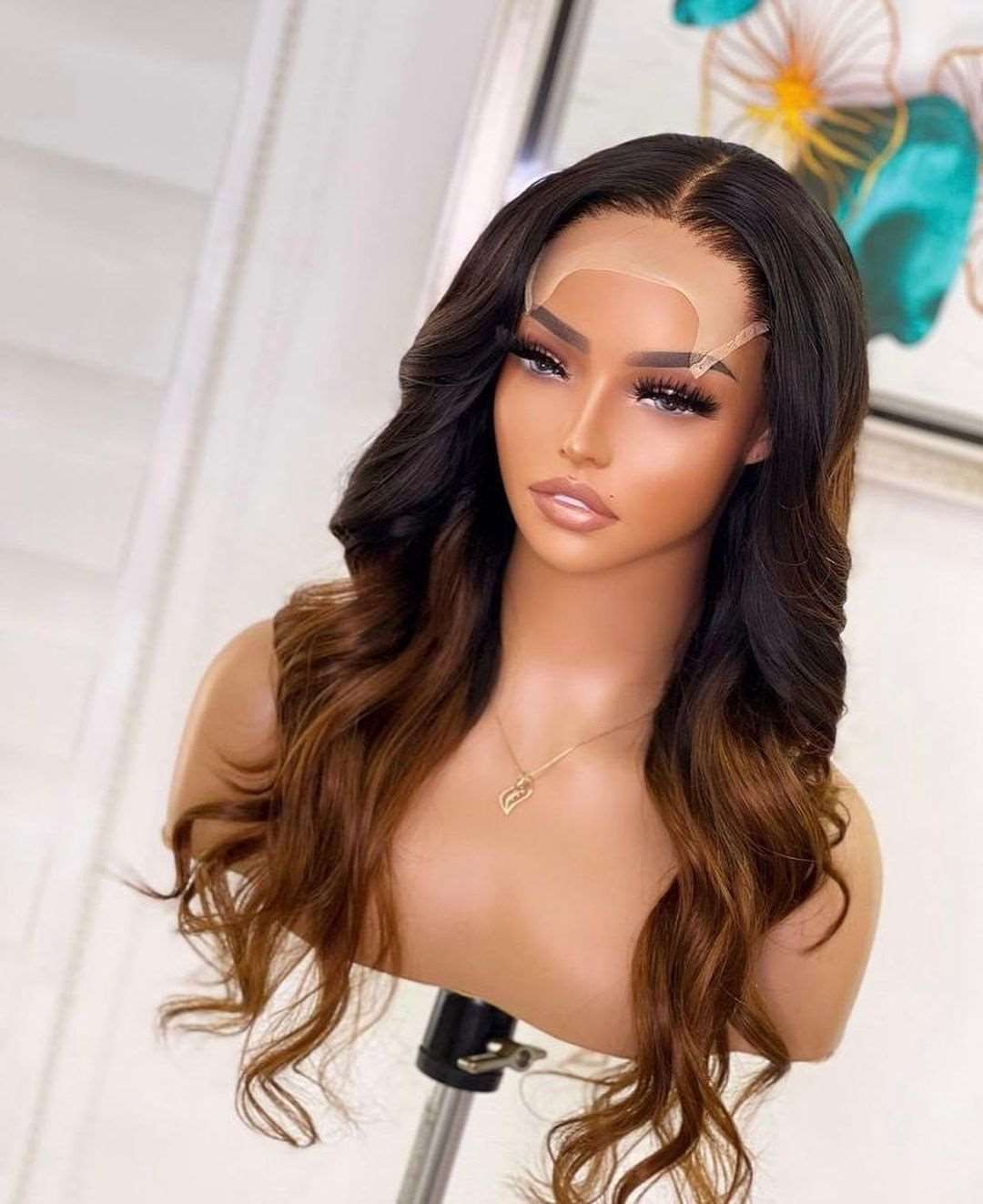 Ombre Brown Wave Lace Front Wigs