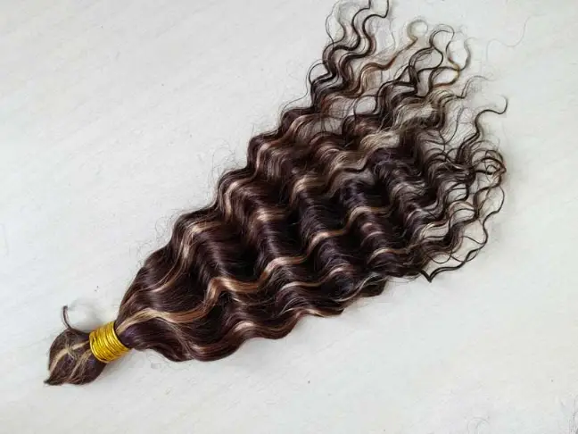 Human Hair Bulk Extension No Weft Deep Curly