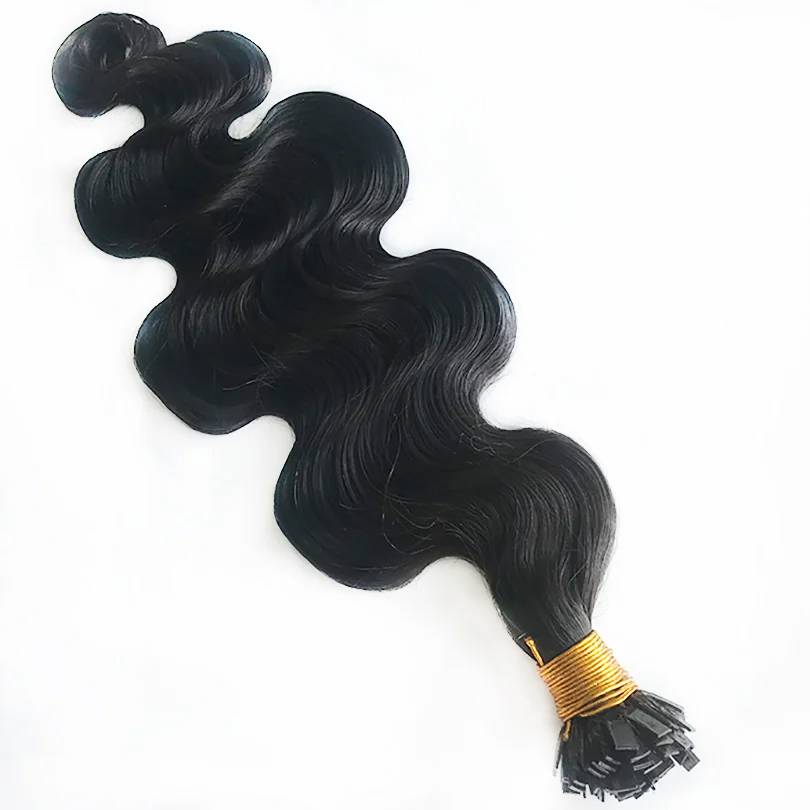 Flat Tip In Human Hair Extensions  Body Wave