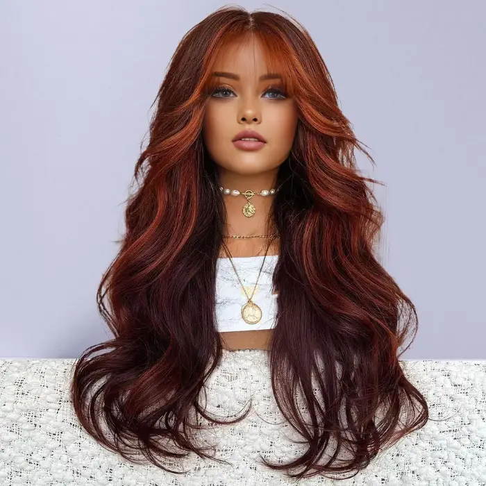 Highlight Lace Front Human Hair Wig Body Wave