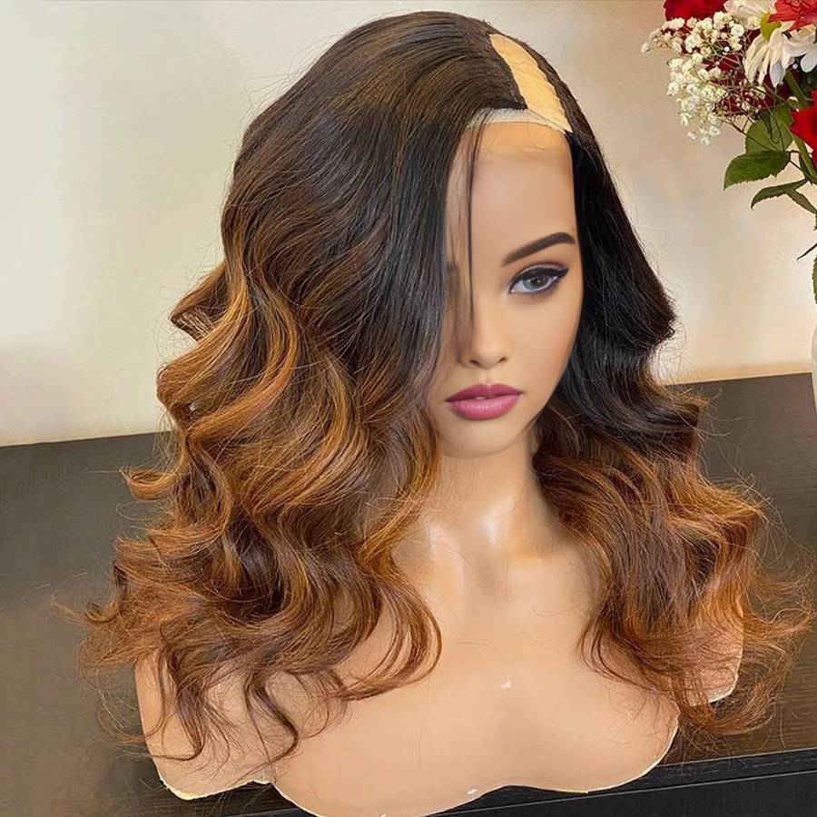 Ombre Brown Wave U Part Wigs